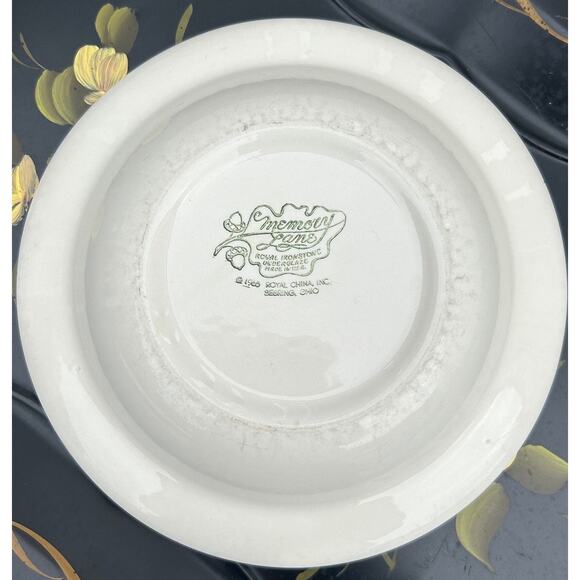 Set of 2 Soup Bowls Memory Lane Pink and White Gift Royal China USA - Picture 9 of 9